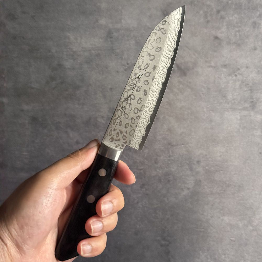 V金10号 小三徳包丁 積層強化木 130mm