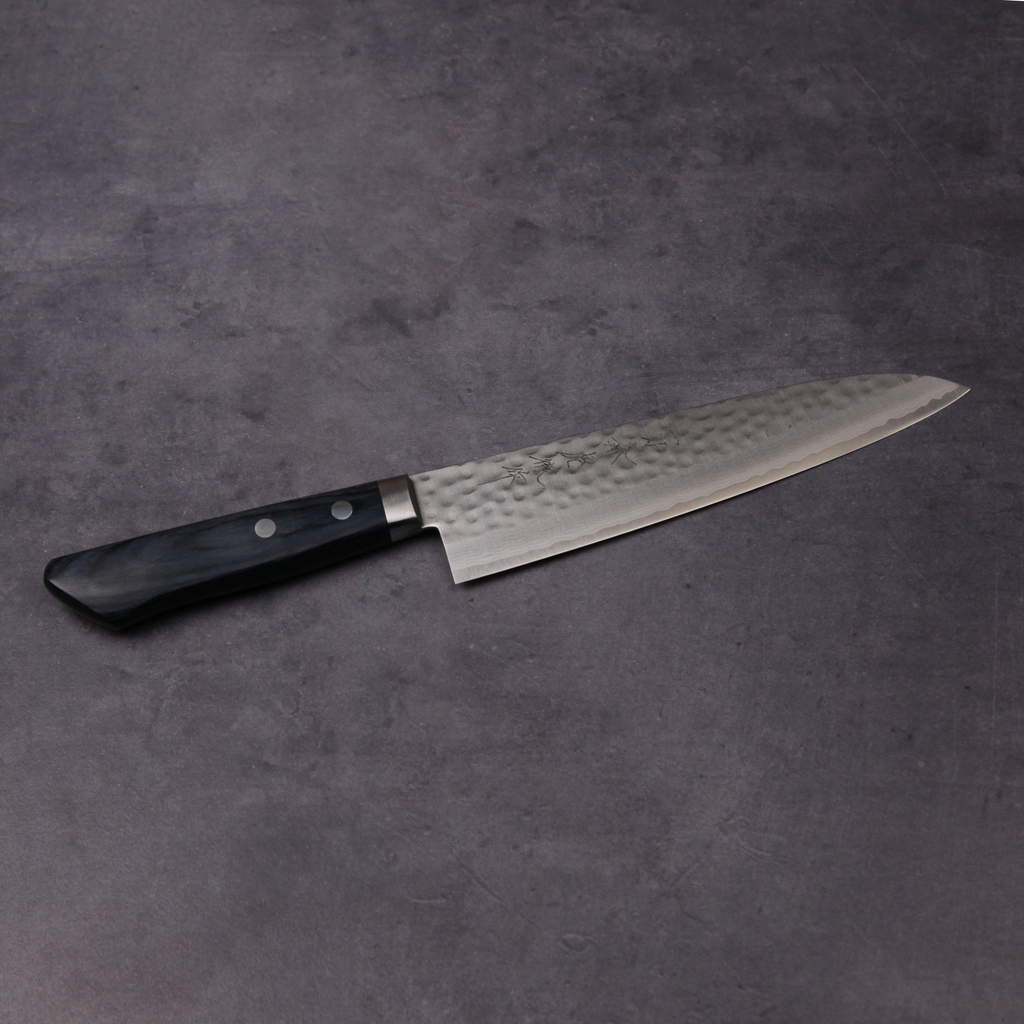 越前の牛刀包丁 V金10号 ダマスカス 槌目 180mm