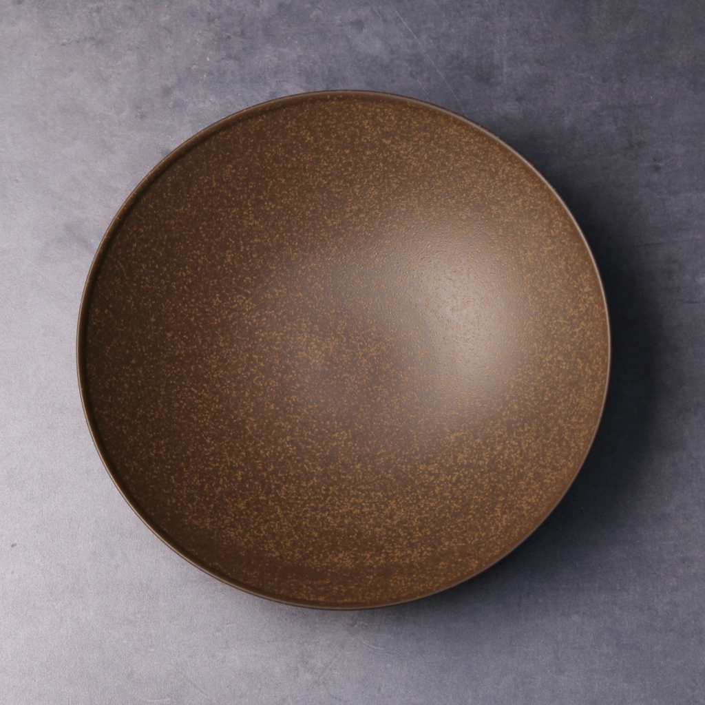 Mino Ware Shallow Bowl, Brown