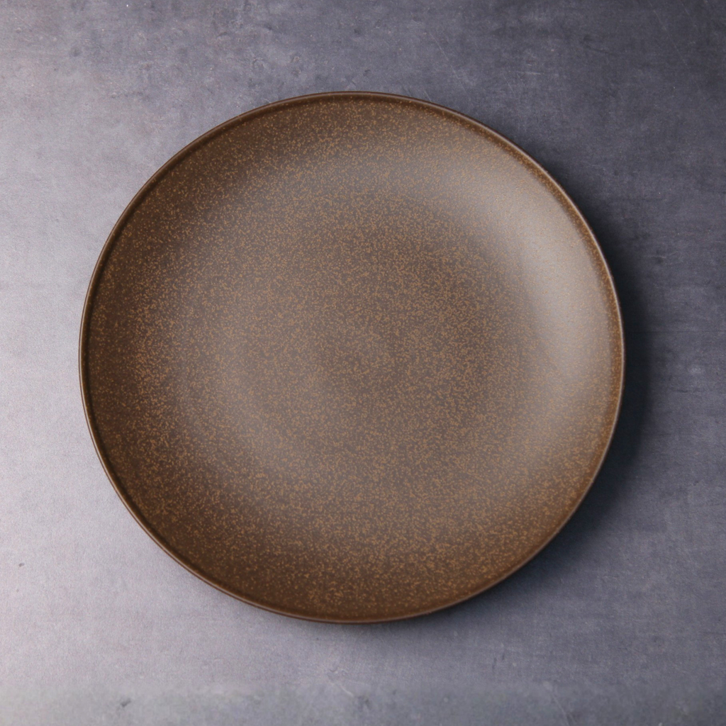 Mino Ware Plate, Brown