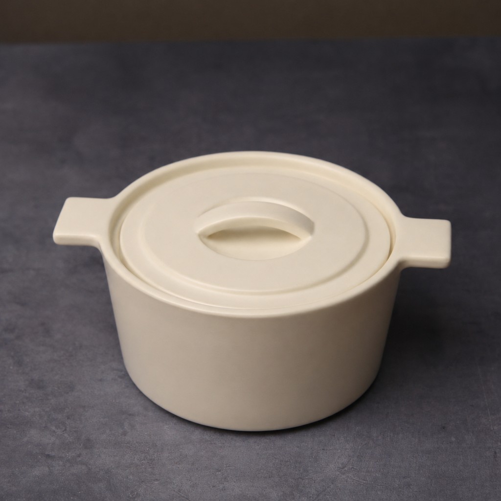 Banko Ware Round Casserole (S) White