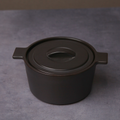 Banko Ware Round Casserole (S) Black