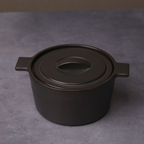 Banko Ware Round Casserole (S) Black