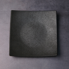 Mino Ware Square Plate - Sumiiro Black