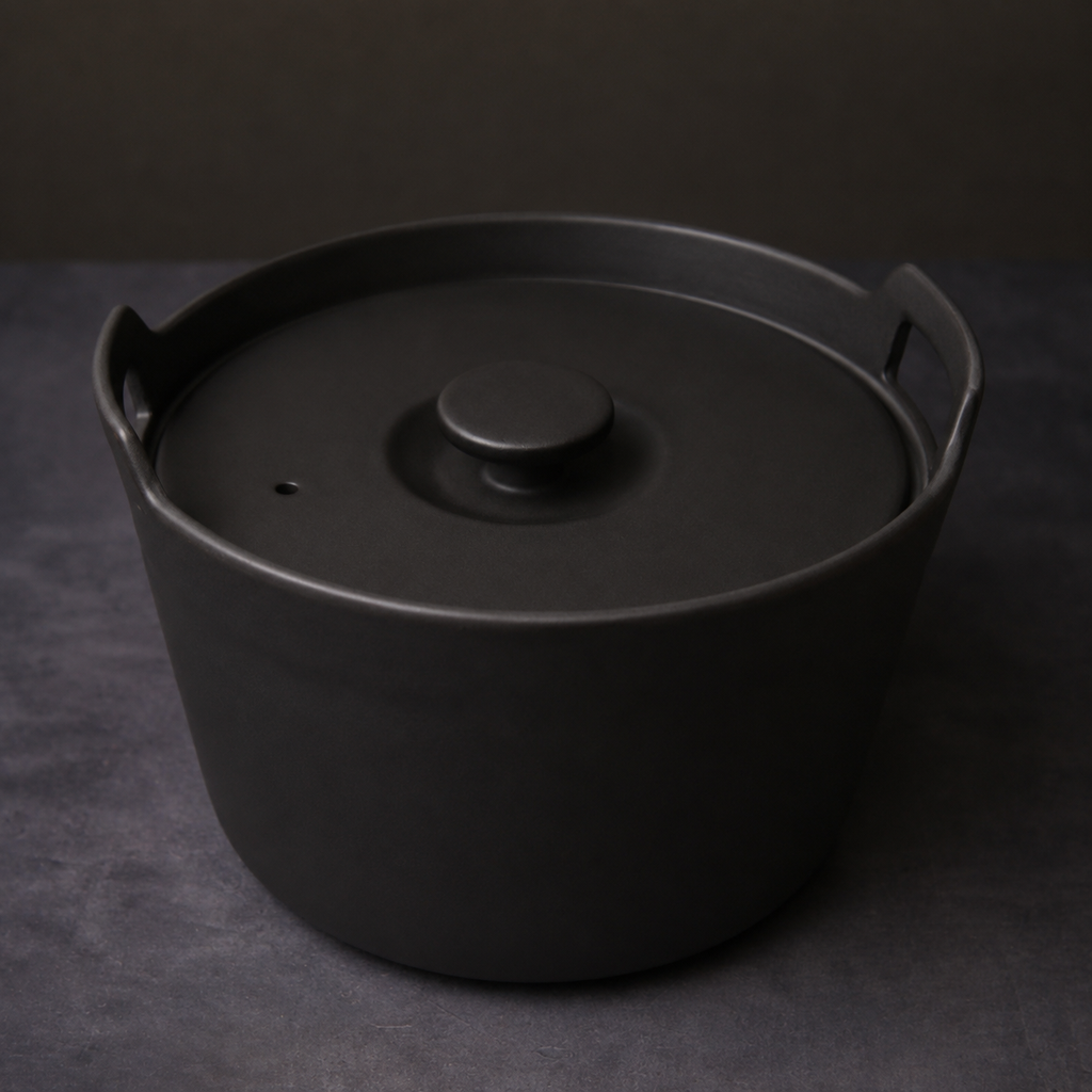 Banko Ware Stew Casserole, Black