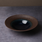 Mino Ware Deep Plate, Navy