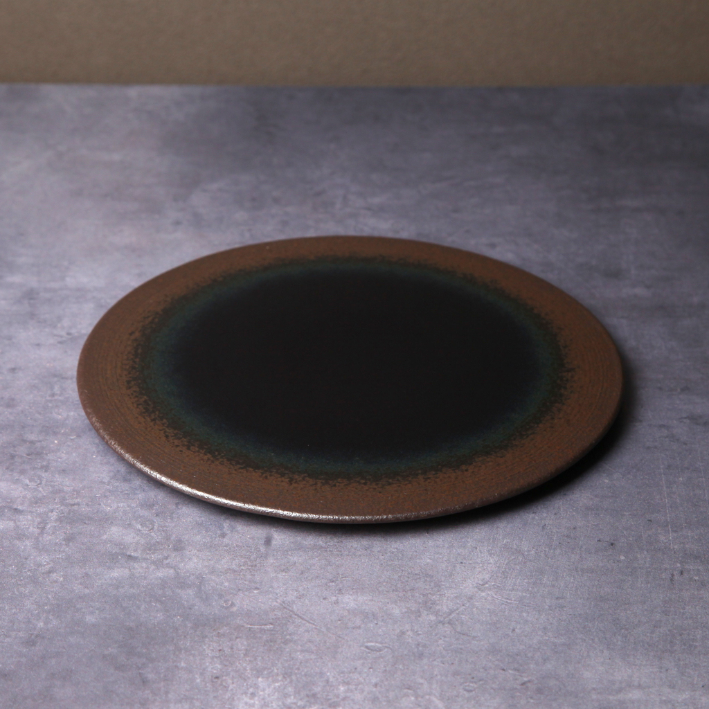 Mino Ware Flat Plate, Navy