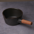 Banko ware milk pan, black