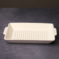 Banko ware baking dish, white