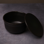 Banko ware rice container, 1.5-cup capacity, black