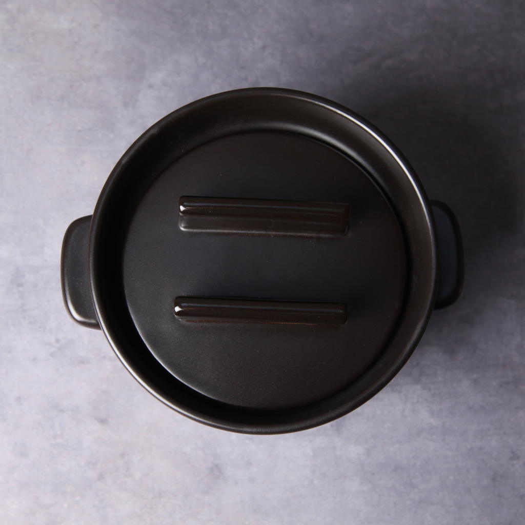 Banko Ware Rice Pot, Black