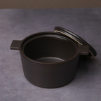Banko Ware Round Casserole (S) Black