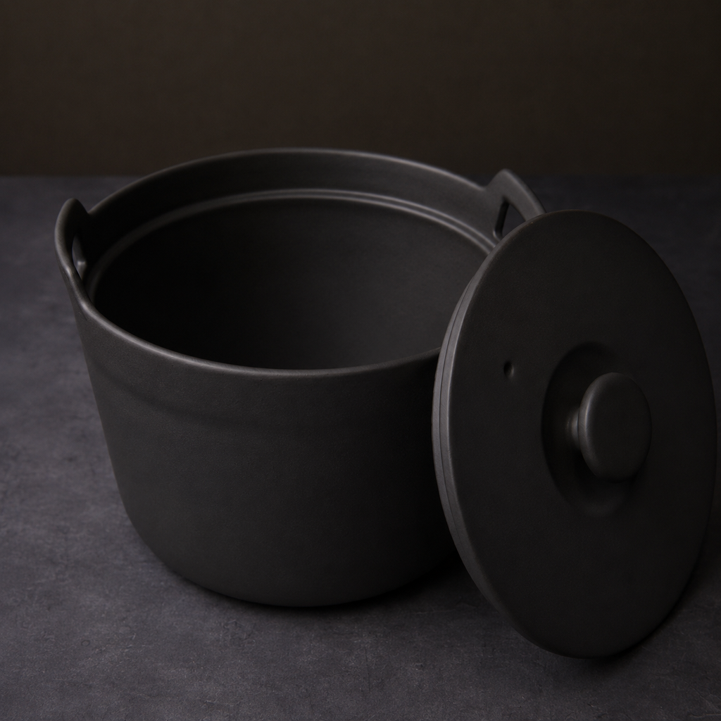 Banko Ware Stew Casserole, Black