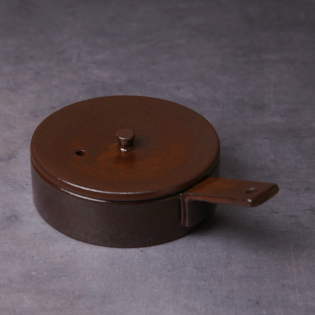 Banko ware frying pan (brown)