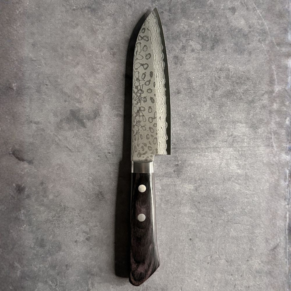 V金10号 小三徳包丁 積層強化木 130mm