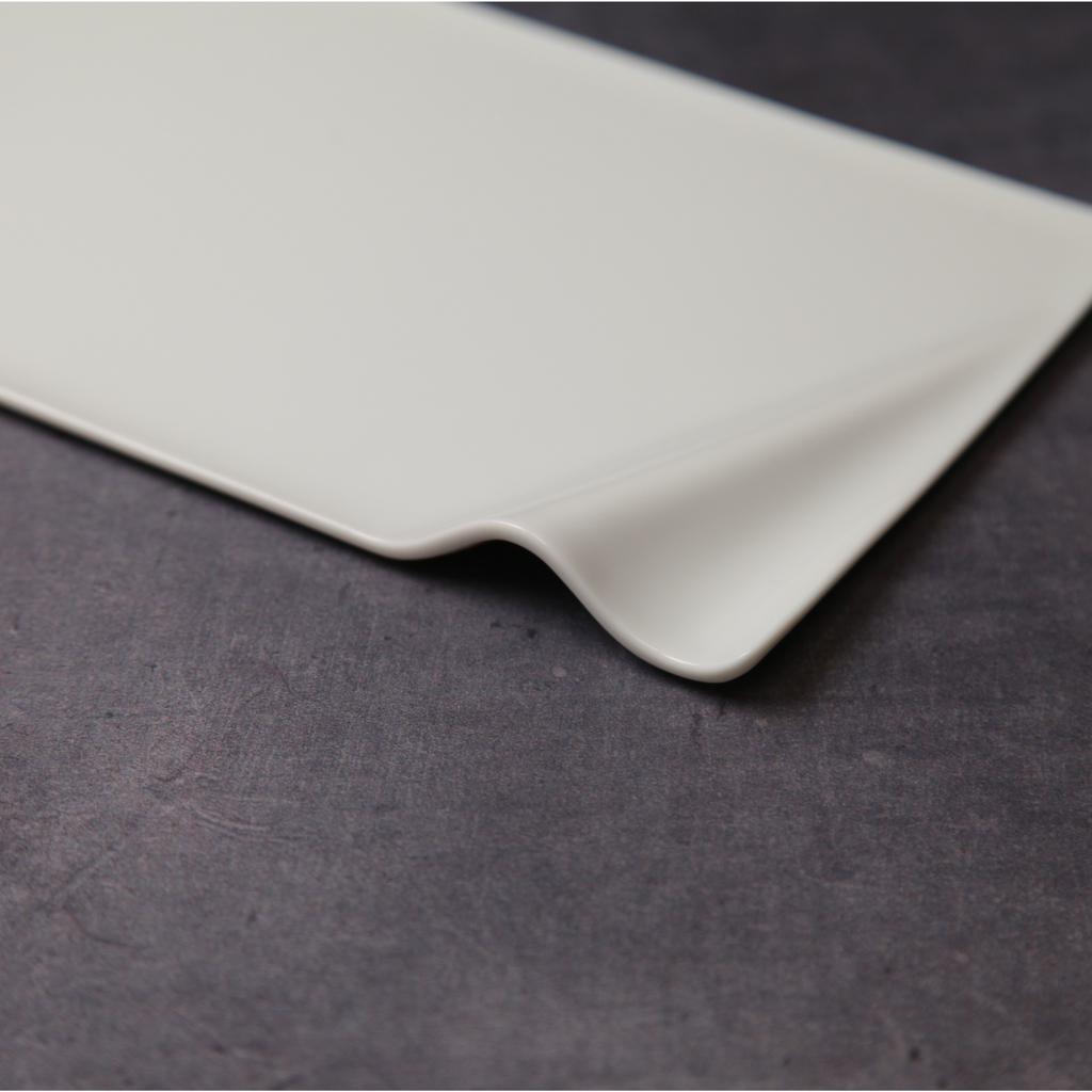 Mino Ware Rectangular Plate - White