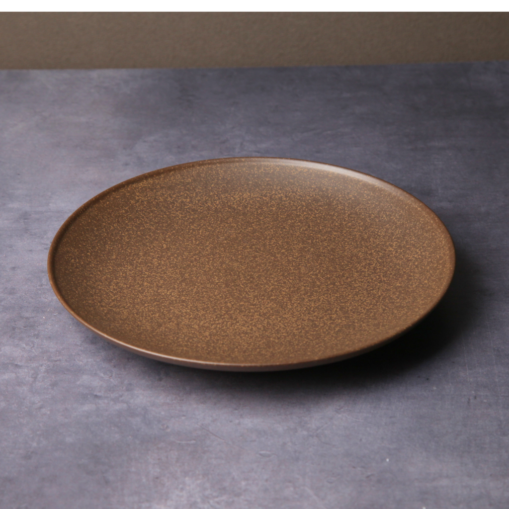 Mino Ware Plate, Brown