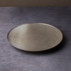 Mino ware plate, gray
