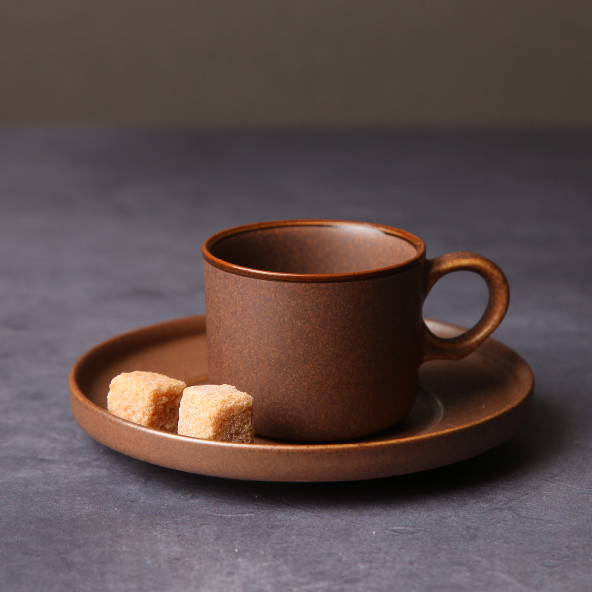 萬古焼のエスプレッソカップ 茶