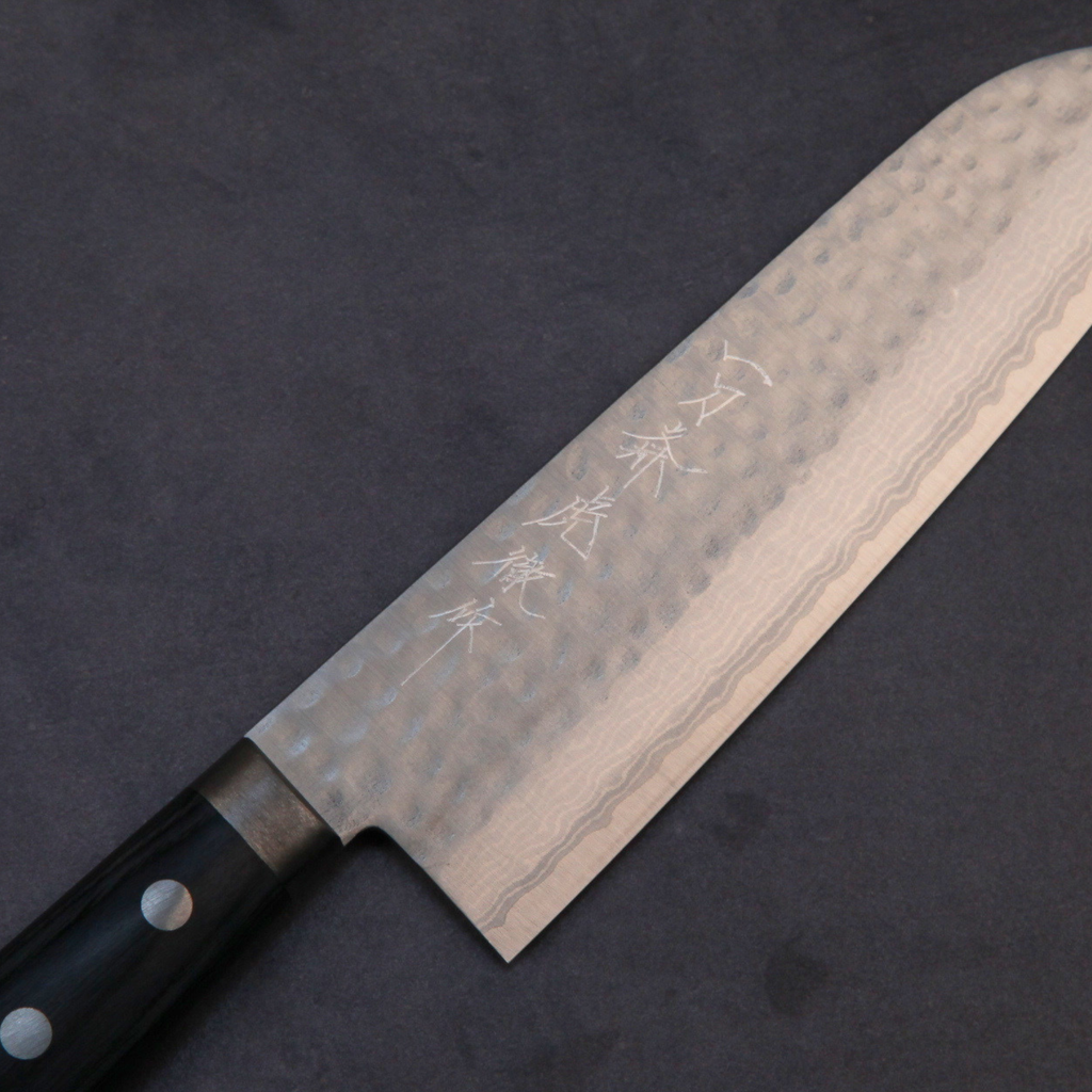 越前の三徳包丁 V金10号 ダマスカス 槌目  170mm