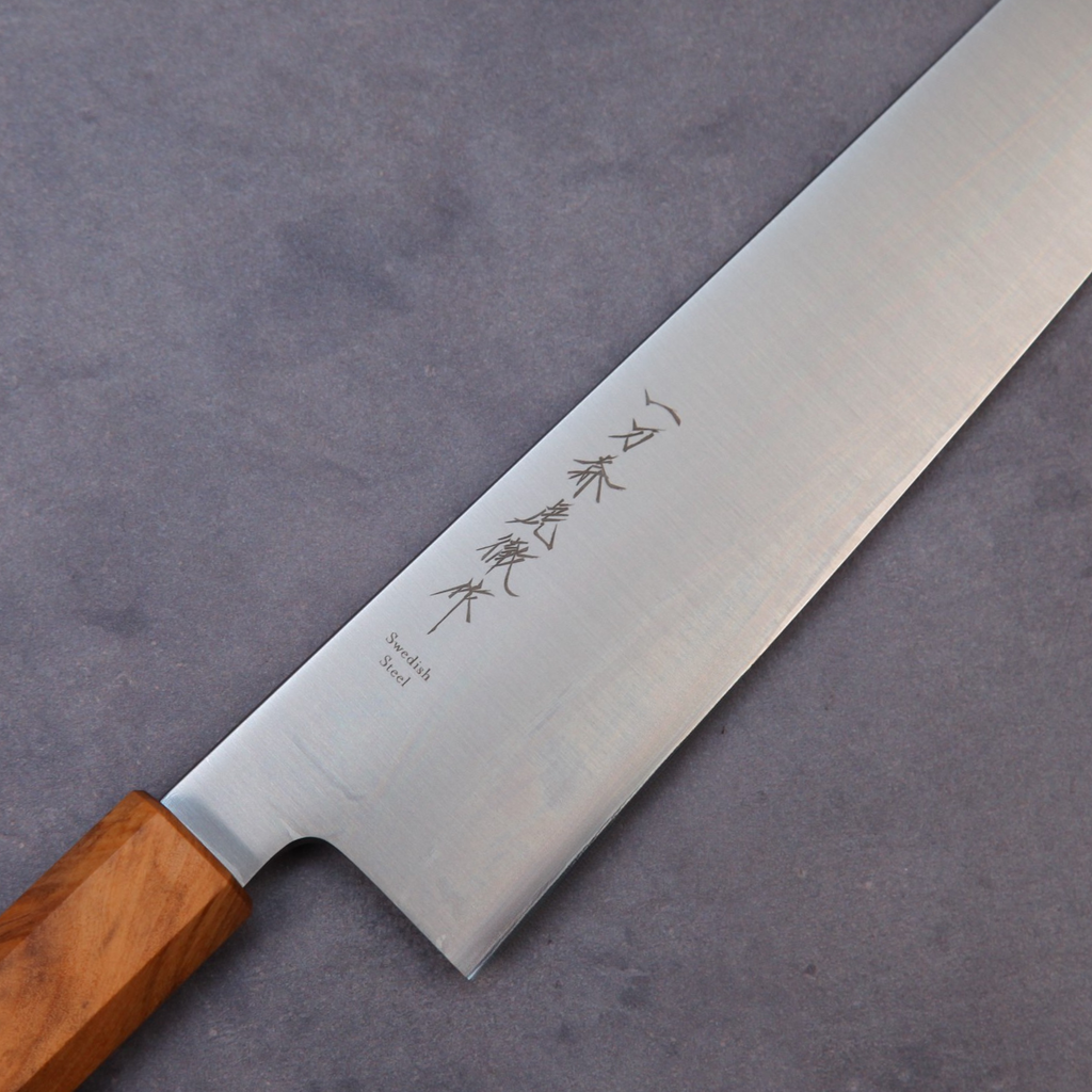 堺の牛刀包丁 スウェーデン鋼 オリーブ八角 240mm