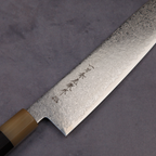 関の牛刀包丁 粉末ハイスSG2 黒檀八角白水牛口輪 210mm
