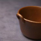 Banko ware handled bowl, black