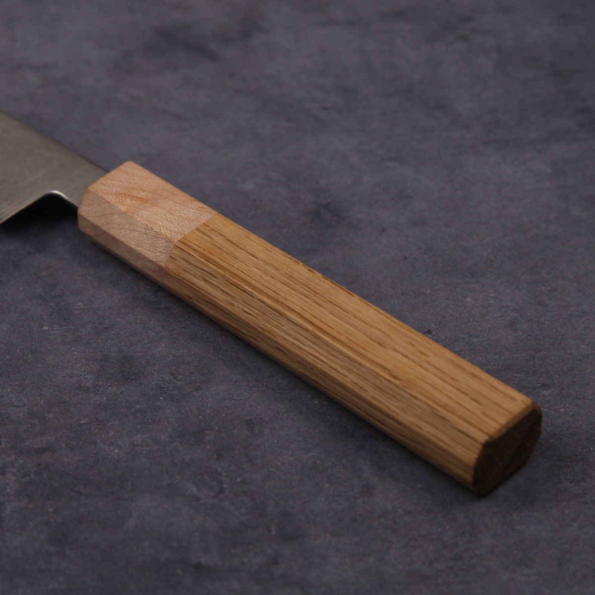 越前の切付ペティナイフ V金5号 樫八角柄オリーブ口輪 150mm
