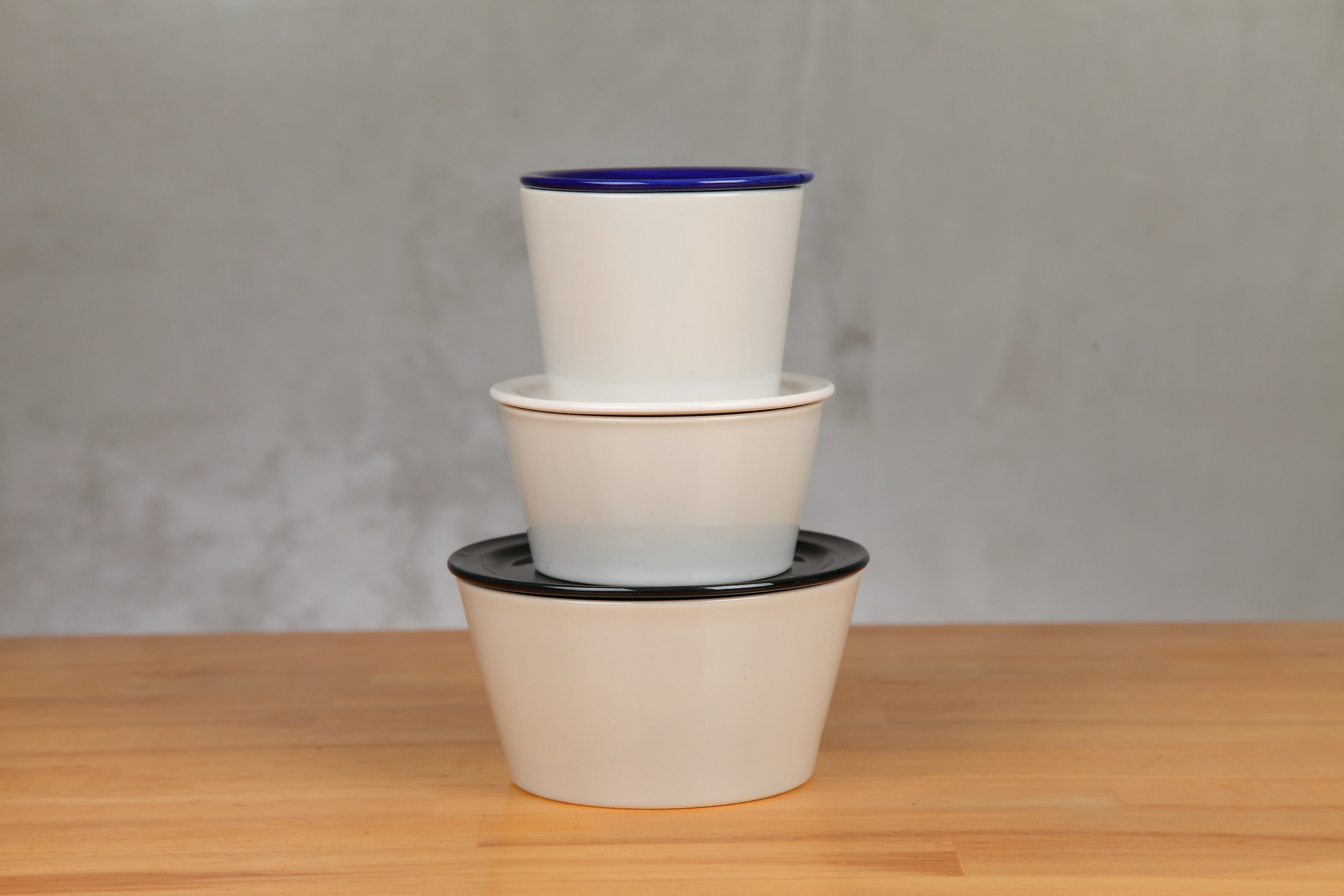 かもしか道具店 重ねふたもの 黒 小・中・大