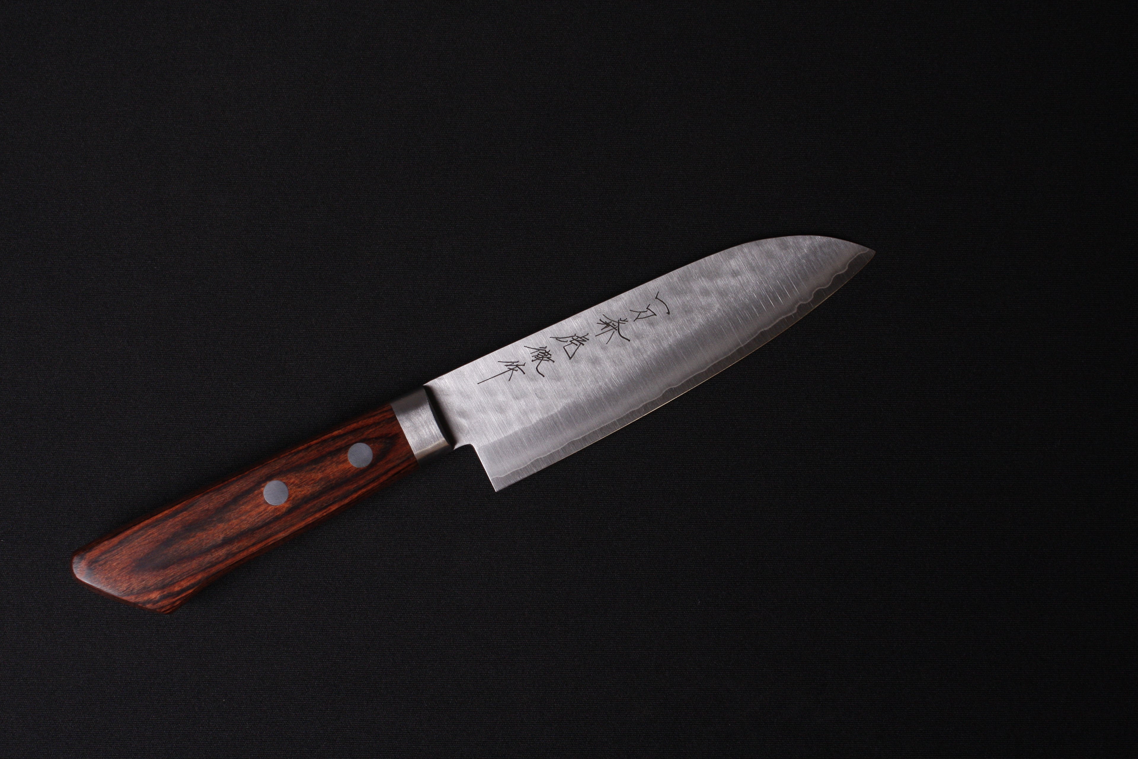 V金1号 小三徳包丁 積層強化木130mm