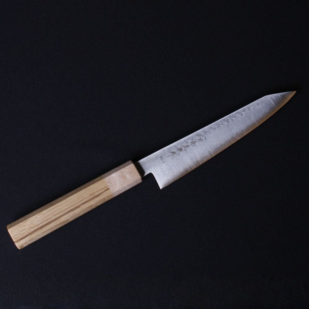 一刀斎虎徹 切付ペティナイフ V5 150 樫八角メープル