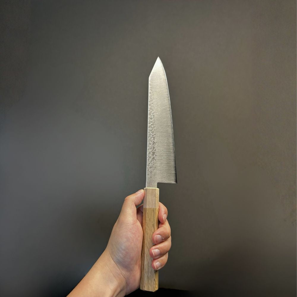 一刀斎虎徹 切付ペティナイフ V5 150 樫八角メープル